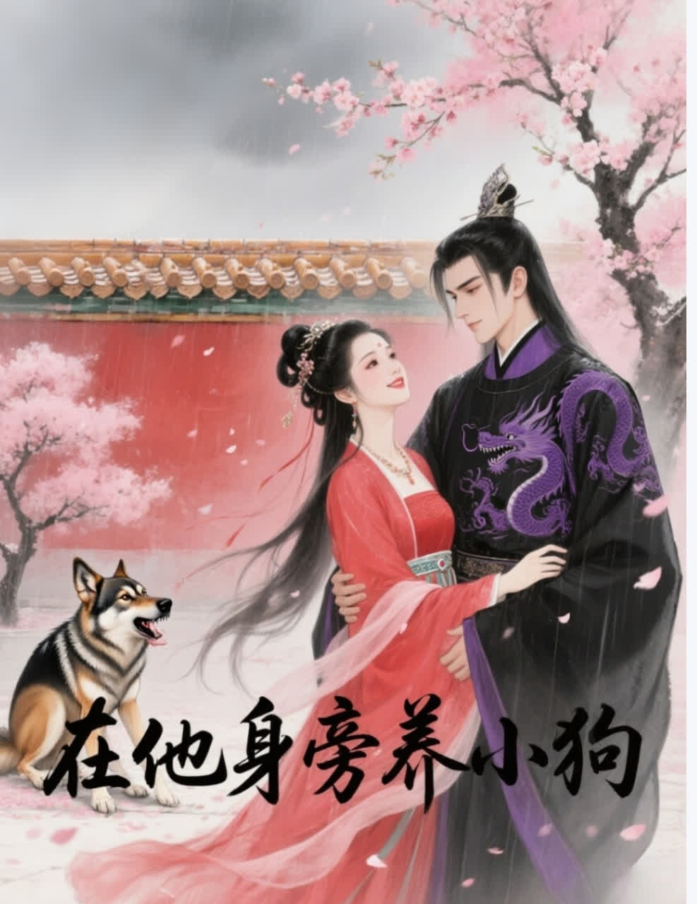 在他身旁养小狗